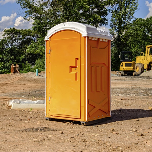 how often are the portable restrooms cleaned and serviced during a rental period in Lewisville OH